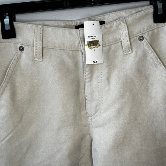 Banana Republic womens 0 tan Vegan Suede Cargo pant super soft new - Picture 3 of 4